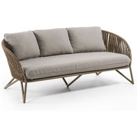 Branzie 3-Sitzer-Sofa aus braunem Seil 180 cm - Kave Home von KAVE HOME