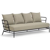 Mareluz 3-Sitzersofa aus schwarzem Stahl 197 cm - Kave Home von KAVE HOME