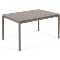 Zaltana ausziehbarer Outdoor-Tisch aus Aluminium mattbrauner 140 (200) x 90 cm - Kave Home von KAVE HOME