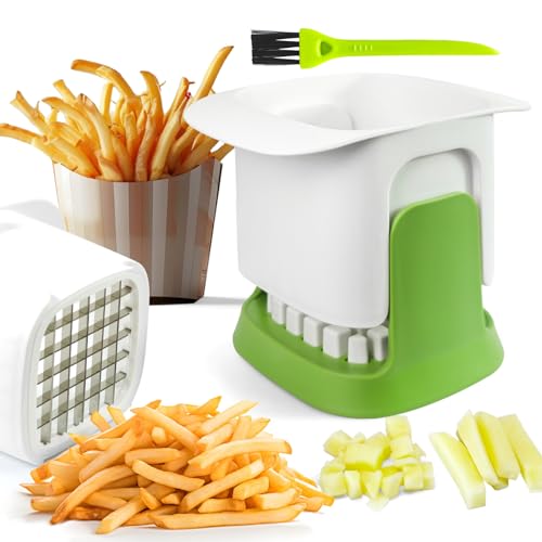 Pommesschneider, Kartoffelschneider mit Reinigungsbürste, Pommes-Frites-Schneider, Frittenschneider für Süßkartoffel, Gemüseschneider für Pommes & Gemüseschnitte,Einfache Handhabung, Sicherheitsdesign Pommesschneider, Kartoffelschneider mit Reinigungsbürste, Pommes-Frites-Schneider, Frittenschneider für Süßkartoffel, Gemüseschneider für Pommes & Gemüseschnitte,Einfache Handhabung, Sicherheitsdesign von KAWAAN