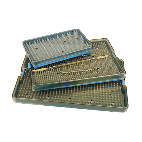 KAWAKUBO Kunststoff-autoklavierbare Instrumenten-Aufbewahrungsbox für Instrumente Sterilisation Tray Fall mit Silikonmatte L/M/S von KAWAKUBO