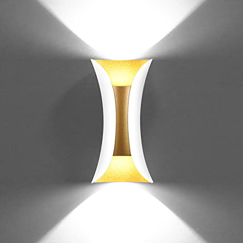 KAWELL 10W Kreativ Modern Wandleuchte LED Wandlampe Wasserdicht IP65 Aluminium LED Wandbeleuchtung Innen Außen für Badezimmer Schlafzimmer Treppen Eingang Flur Korridor Wohnzimmer von KAWELL