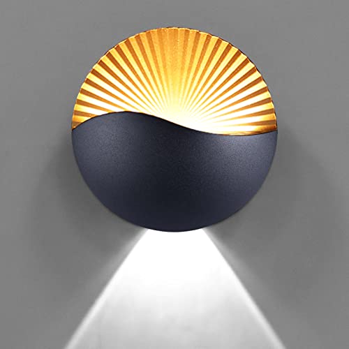 KAWELL 12W Kreativ Moderne Wandlampe LED Wandleuchte Up Down Aluminium LED Wandbeleuchtung Wasserdicht IP65 Innen Außen für Schlafzimmer Wohnzimmer Badezimmer Korridor Treppe Veranda von KAWELL
