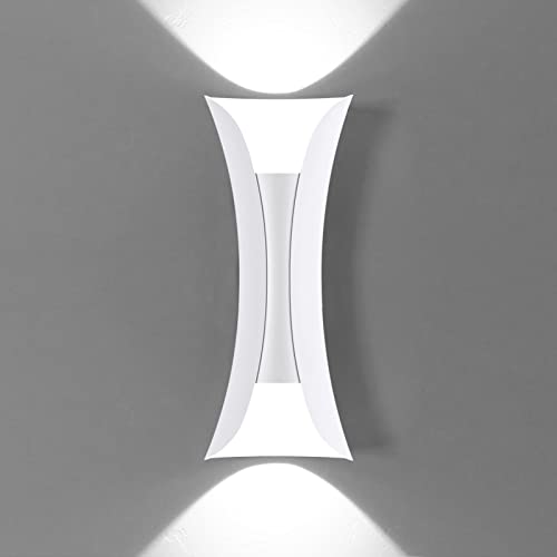 KAWELL 20W Kreativ Modern Wandleuchte LED Wandlampe Wasserdicht IP65 Aluminium LED Wandbeleuchtung Innen Außen für Badezimmer Schlafzimmer Treppen Eingang Flur Korridor Wohnzimmer von KAWELL