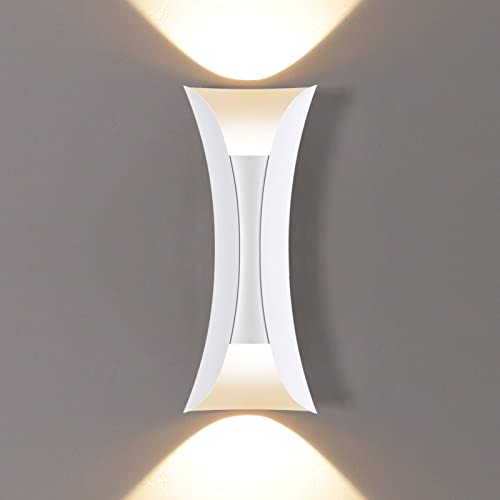 KAWELL 20W Kreativ Modern Wandleuchte LED Wandlampe Wasserdicht IP65 Aluminium LED Wandbeleuchtung Innen Außen für Badezimmer Schlafzimmer Treppen Eingang Flur Korridor Wohnzimmer von KAWELL