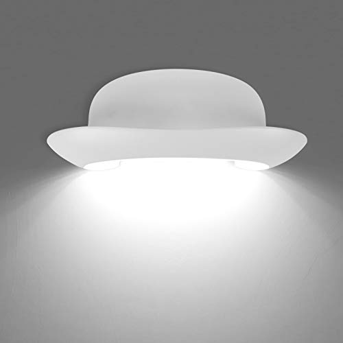 KAWELL Kreativ 12W Modern Wandlampe LED Wandleuchte Wasserdicht IP65 Aluminium Wandbeleuchtung Innen Außen für Badezimmer Treppen Veranda Flur Schlafzimmer Korridor Wohnzimmer, Weiß 6000K von KAWELL