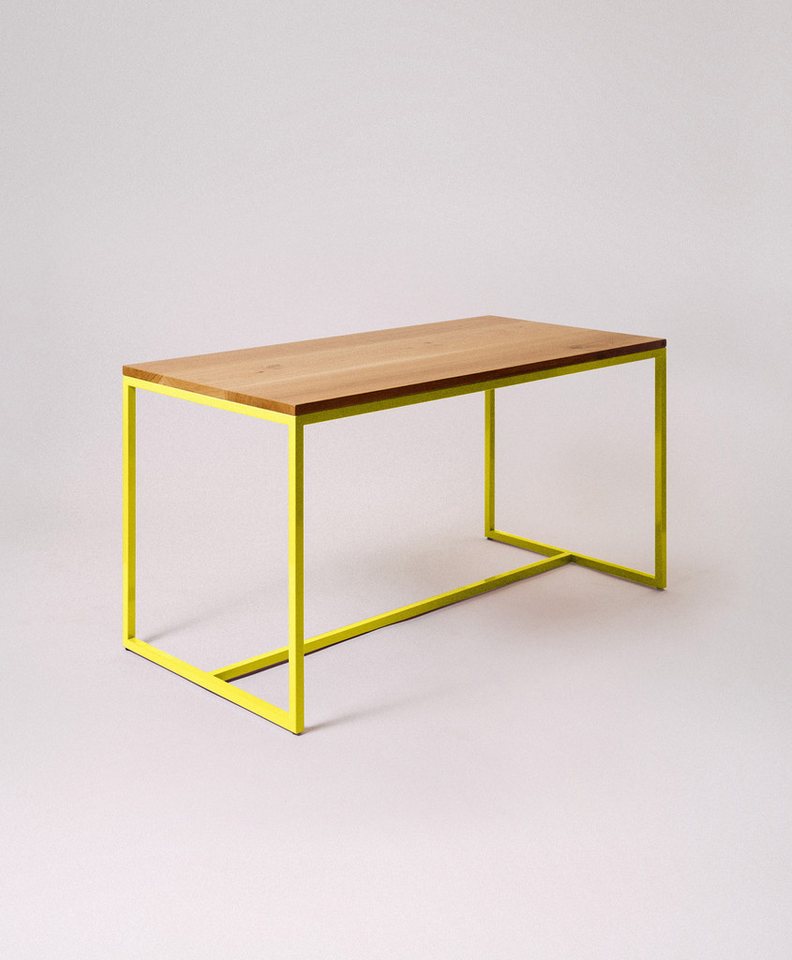 KAWENTSMANN Esstisch TALON Massivholztisch mit pulverbeschichtetem Stahlgestell (Tisch), aus massiver Eiche, mit Stahlgestell, Made in Germany, RAL-Farben von KAWENTSMANN