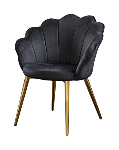 KAWOLA Esszimmer Stuhl Carla Esszimmermöbel Stühle, Moderne Stühle Esszimmer, Schreibtisch Stuhl, Velvet Gepolstert Fuß Gold (Black) von KAWOLA