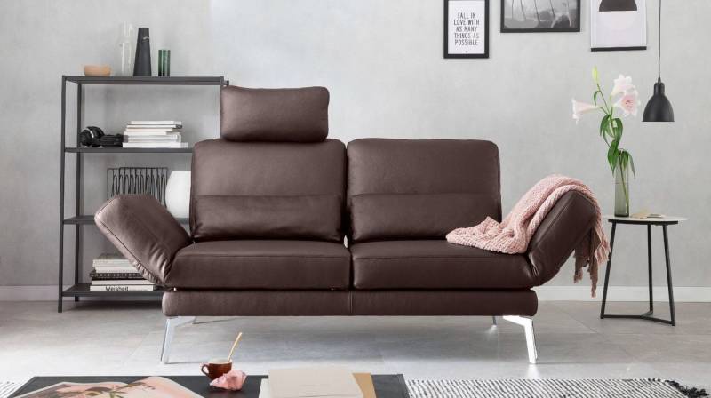 KAWOLA 2-Sitzer HURRICANE, Sofa Leder verschiedene Farben von KAWOLA