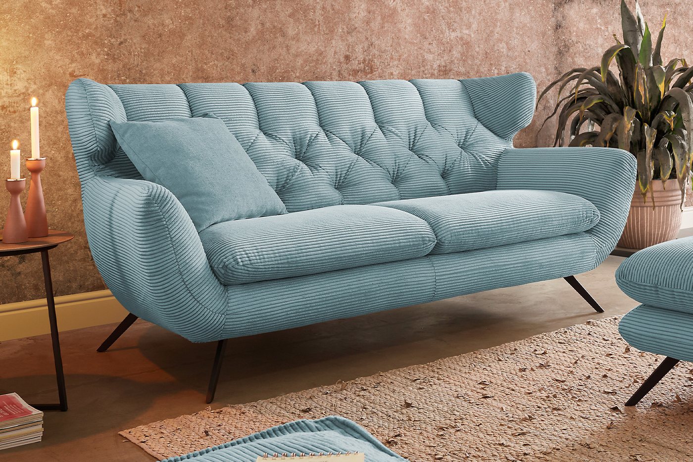 KAWOLA 3-Sitzer CHARME, Sofa Couch Velvet oder Cord verschiedene Farben 225x95 cm KAWOLA 3-Sitzer CHARME, Sofa Couch Velvet oder Cord verschiedene Farben 225x95 cm von KAWOLA