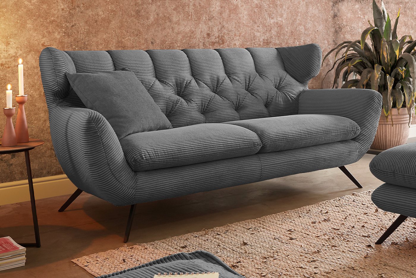 KAWOLA 3-Sitzer CHARME, Sofa Couch Velvet oder Cord verschiedene Farben 225x95 cm KAWOLA 3-Sitzer CHARME, Sofa Couch Velvet oder Cord verschiedene Farben 225x95 cm von KAWOLA