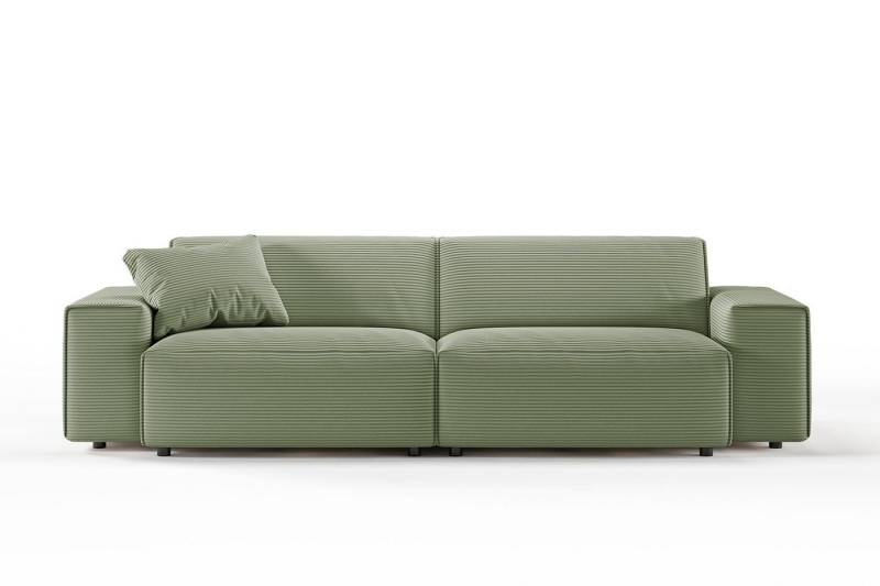 KAWOLA 3-Sitzer RANI, Sofa Couch Cord verschiedene Farben 256x101 cm von KAWOLA