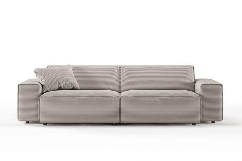 KAWOLA 3-Sitzer RANI, Sofa Couch Cord verschiedene Farben 256x101 cm von KAWOLA