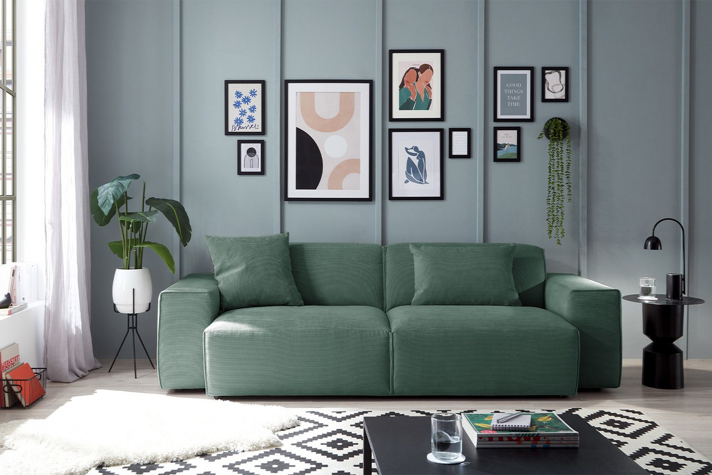 KAWOLA 3-Sitzer RANI, Sofa Couch Feincord verschiedene Farben 256x101 cm KAWOLA 3-Sitzer RANI, Sofa Couch Feincord verschiedene Farben 256x101 cm von KAWOLA