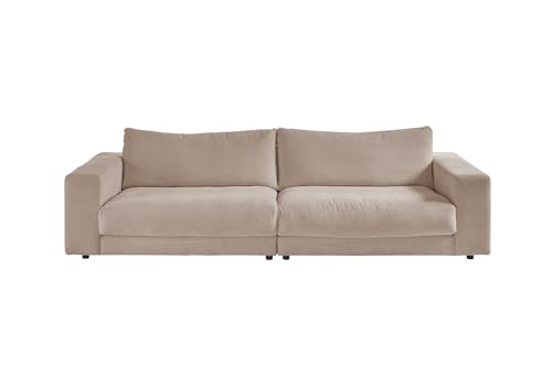 KAWOLA - 3-Sitzer Sofa Madeline - Modernes Design, XXL Couch Big Sofa, Komfortables Relaxsofa - Taupe, Polyester von KAWOLA