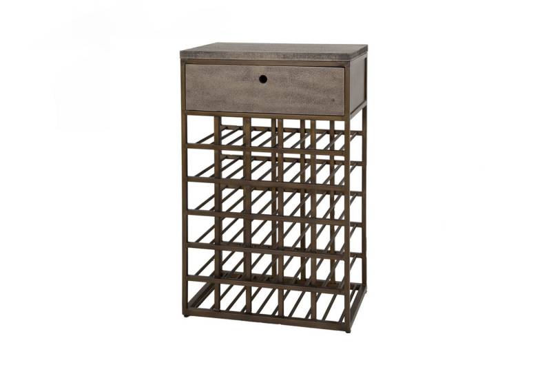 KAWOLA Anrichte BALZAR, Weinschrank Metall bronze 1 Schublade 54x85x35 cm von KAWOLA