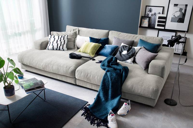 KAWOLA Big-Sofa MADELINE, Couch Stoff oder Cord verschiedene Ausführungen von KAWOLA
