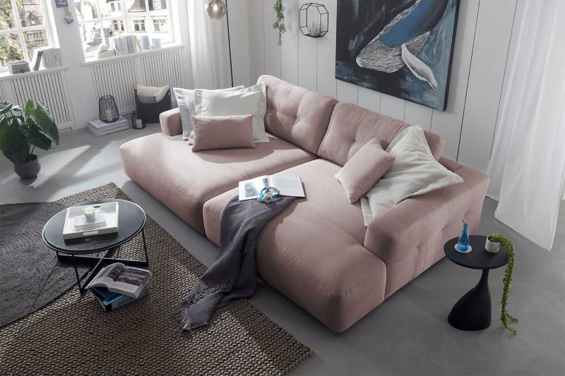 KAWOLA Big-Sofa MIKA, Couch Feincord verschiedene Farben 300x167 cm von KAWOLA