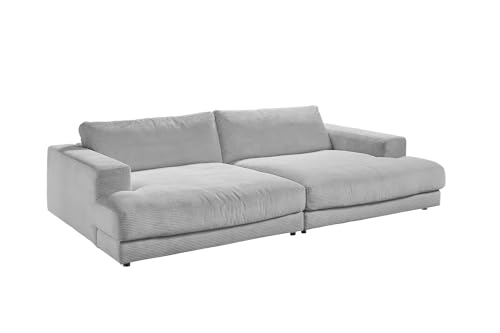 KAWOLA - Big Sofa Madeline - Zeitloses Designer Megasofa - XXL Couch in Hellgrau - Elegantes Polyester Material, Komfortables Wohnlandschaft, 290x86x170 cm von KAWOLA