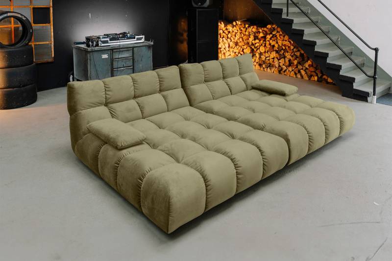 KAWOLA Big-Sofa VIVIEN Riesensofa Velvet - Entspannung pur - Modernes Wohnen, XXL Couch mit Samt Bezug – Maximaler Komfort, Top Design von KAWOLA