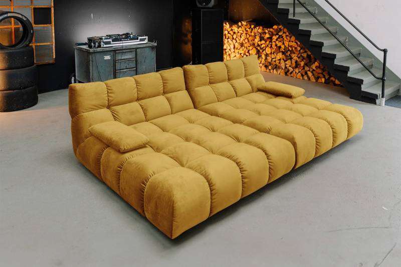 KAWOLA Big-Sofa VIVIEN Riesensofa Velvet - Entspannung pur - Modernes Wohnen, XXL Couch mit Samt Bezug – Maximaler Komfort, Top Design von KAWOLA