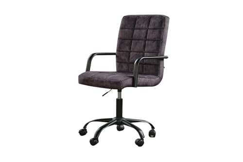 KAWOLA Bürostuhl Samt Anthrazit Schreibtischstuhl Ergonomisch Merle, Höhenverstellbarer Stuhl Samtbezug, Home Office Drehstuhl, Design Computerstuhl KAWOLA Bürostuhl Samt Anthrazit Schreibtischstuhl Ergonomisch Merle, Höhenverstellbarer Stuhl Samtbezug, Home Office Drehstuhl, Design Computerstuhl von KAWOLA