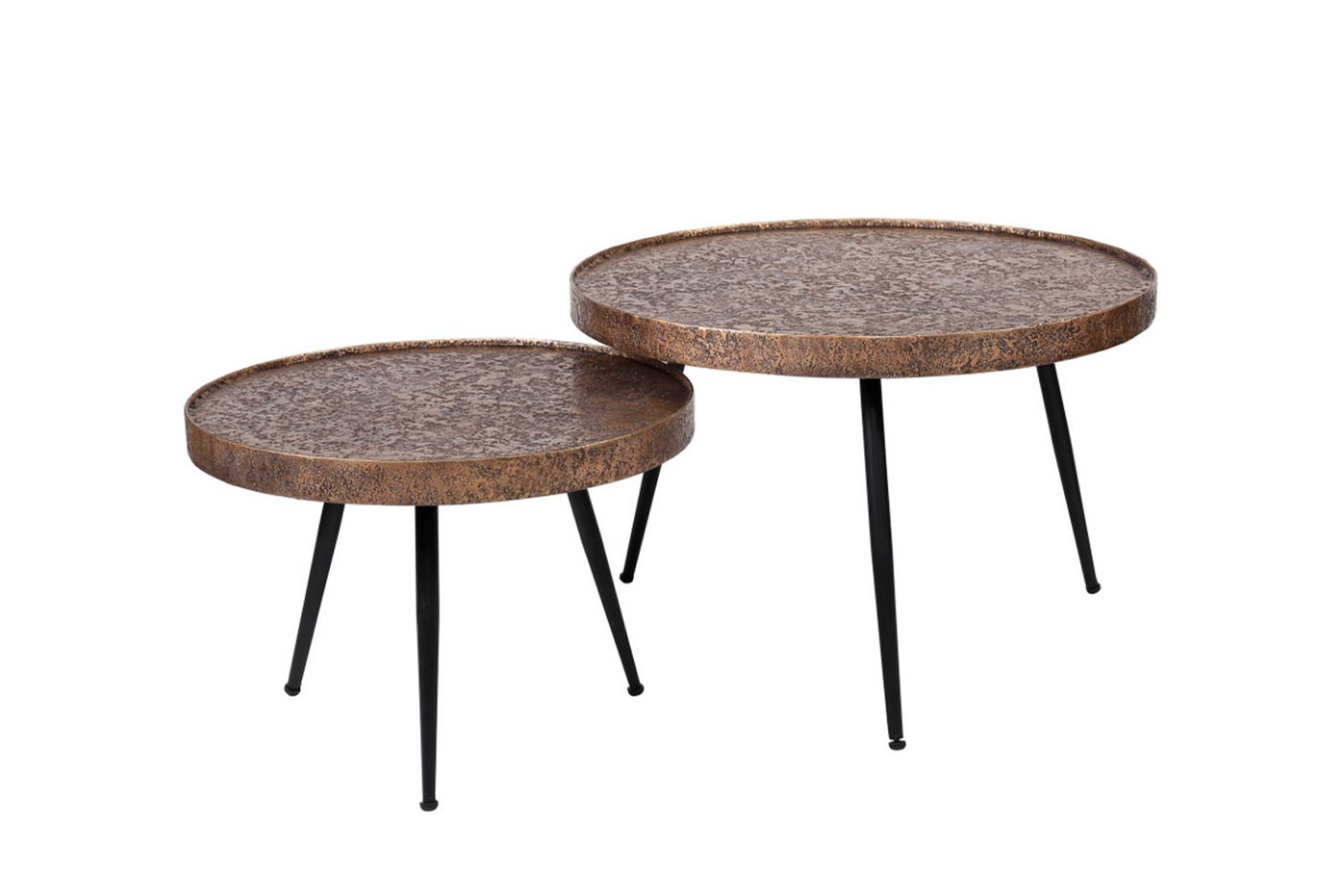 KAWOLA Couchtisch ARINOS (Set, 2-St), Metall bronze von KAWOLA