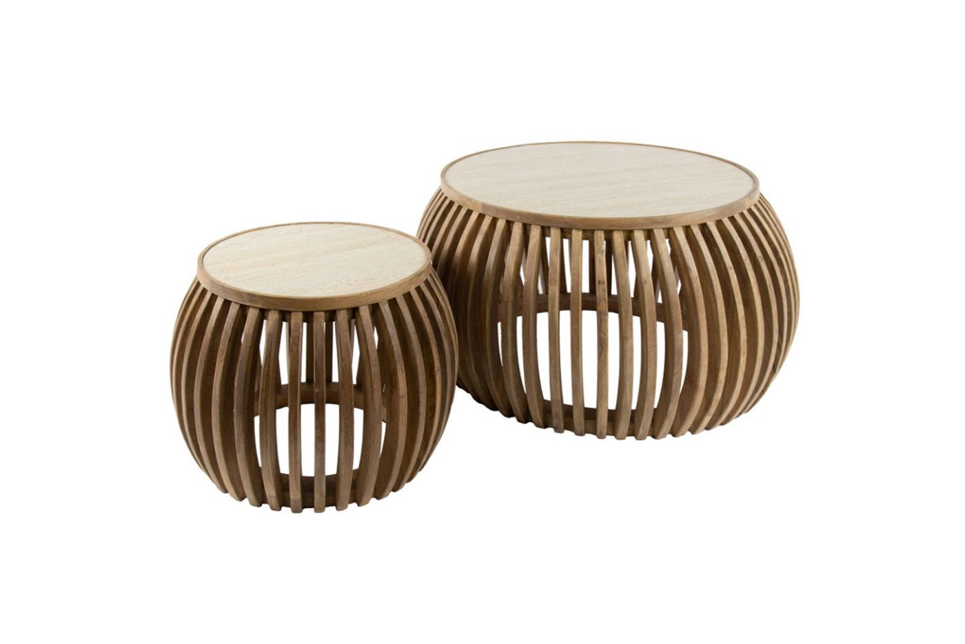 KAWOLA Couchtisch ATUEL (Set, 2-St), Keramik weiß von KAWOLA