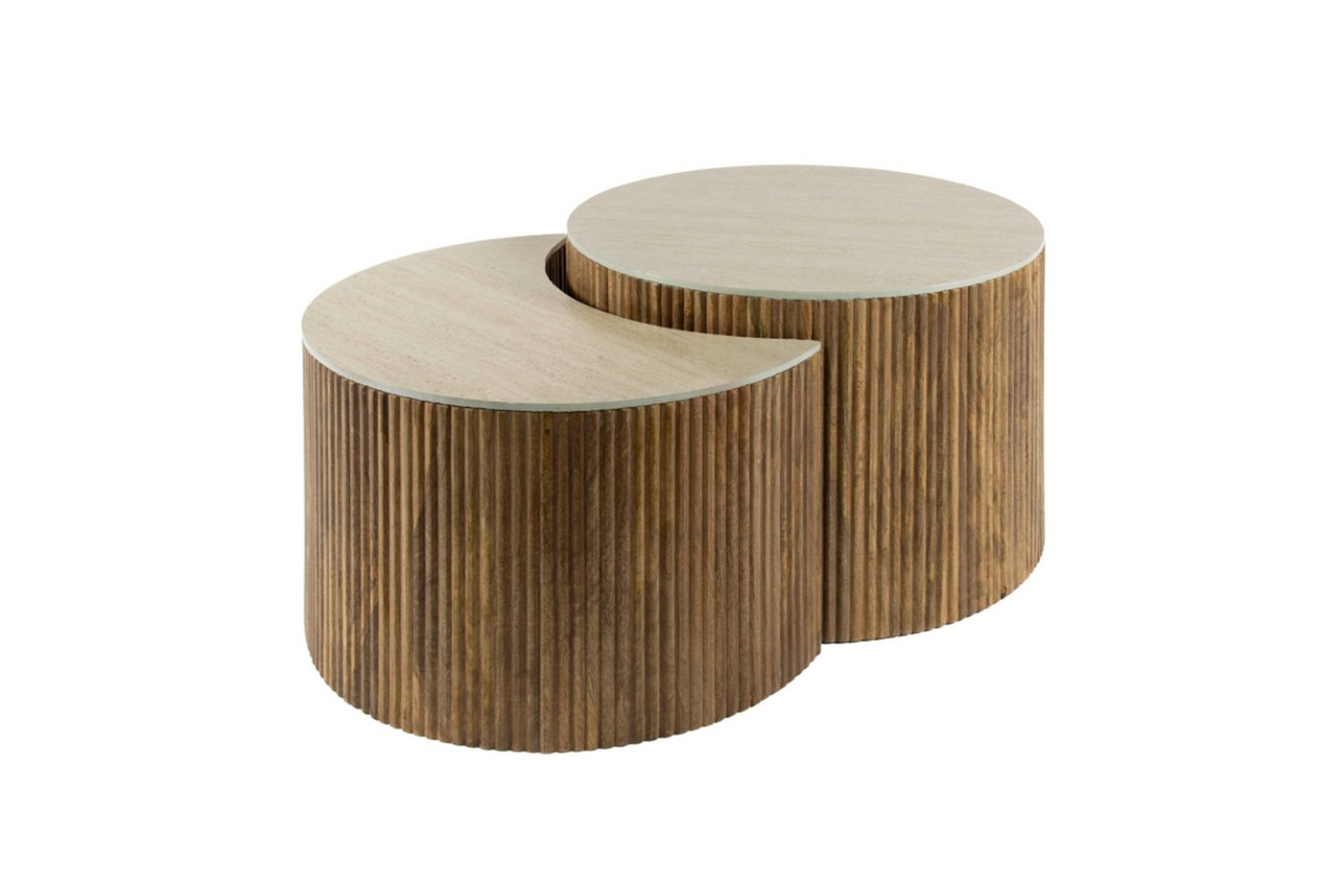 KAWOLA Couchtisch DESEADO (Set, 2-St), Keramik weiß von KAWOLA
