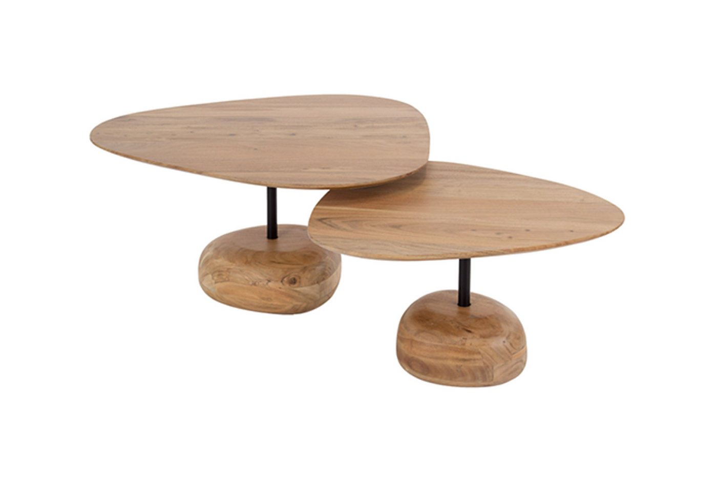KAWOLA Couchtisch EVI (Set, 2-St), Akazie braun von KAWOLA