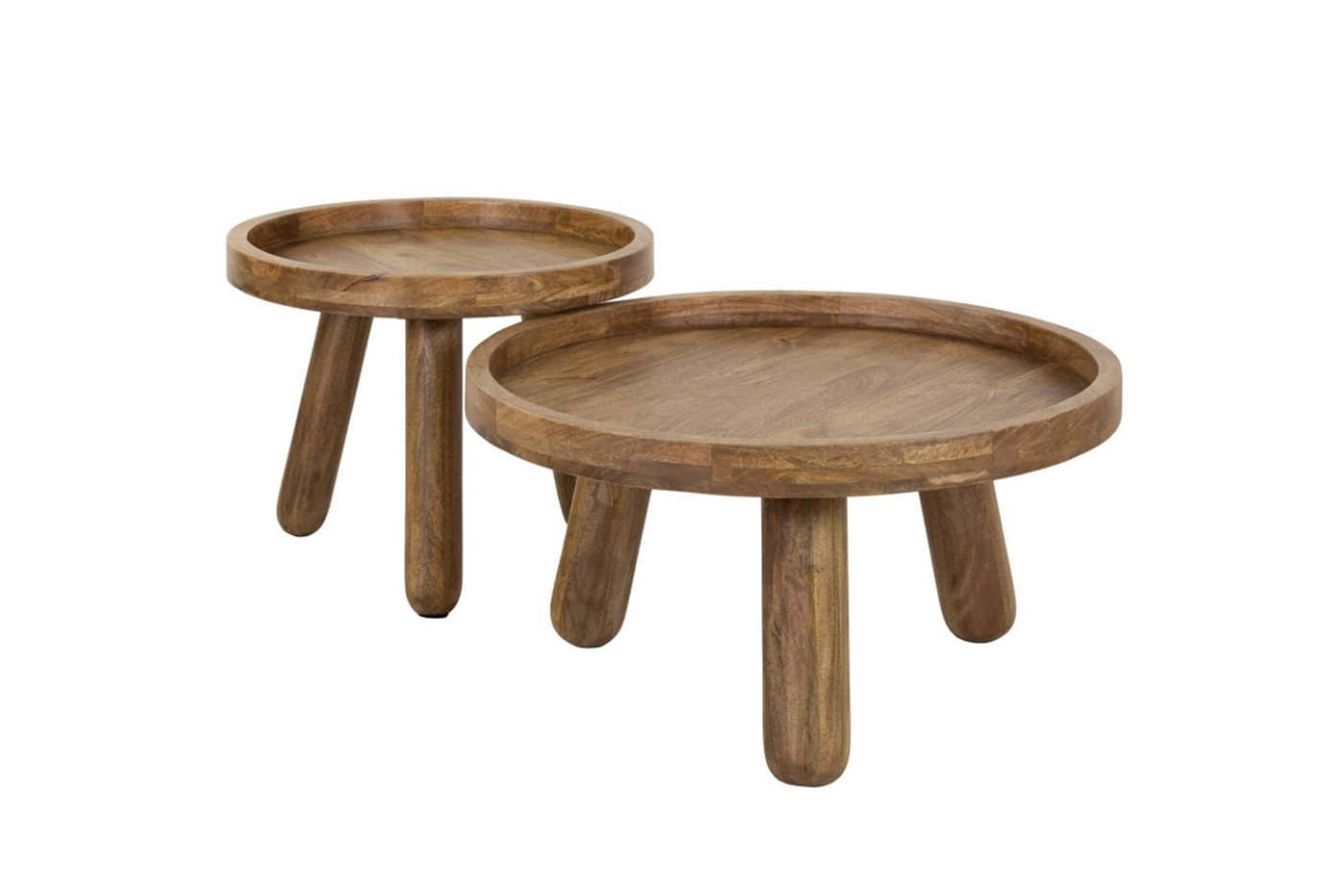 KAWOLA Couchtisch FLORA (Set, 2-St), Mangoholz braun von KAWOLA