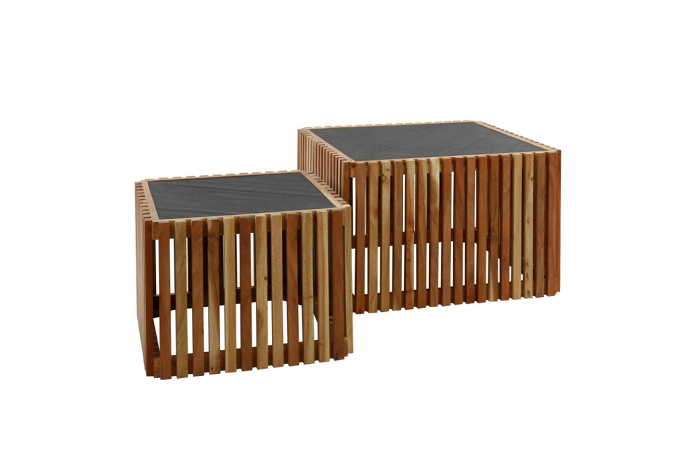 KAWOLA Couchtisch INARU (Set, 2-St), Schiefer schwarz von KAWOLA