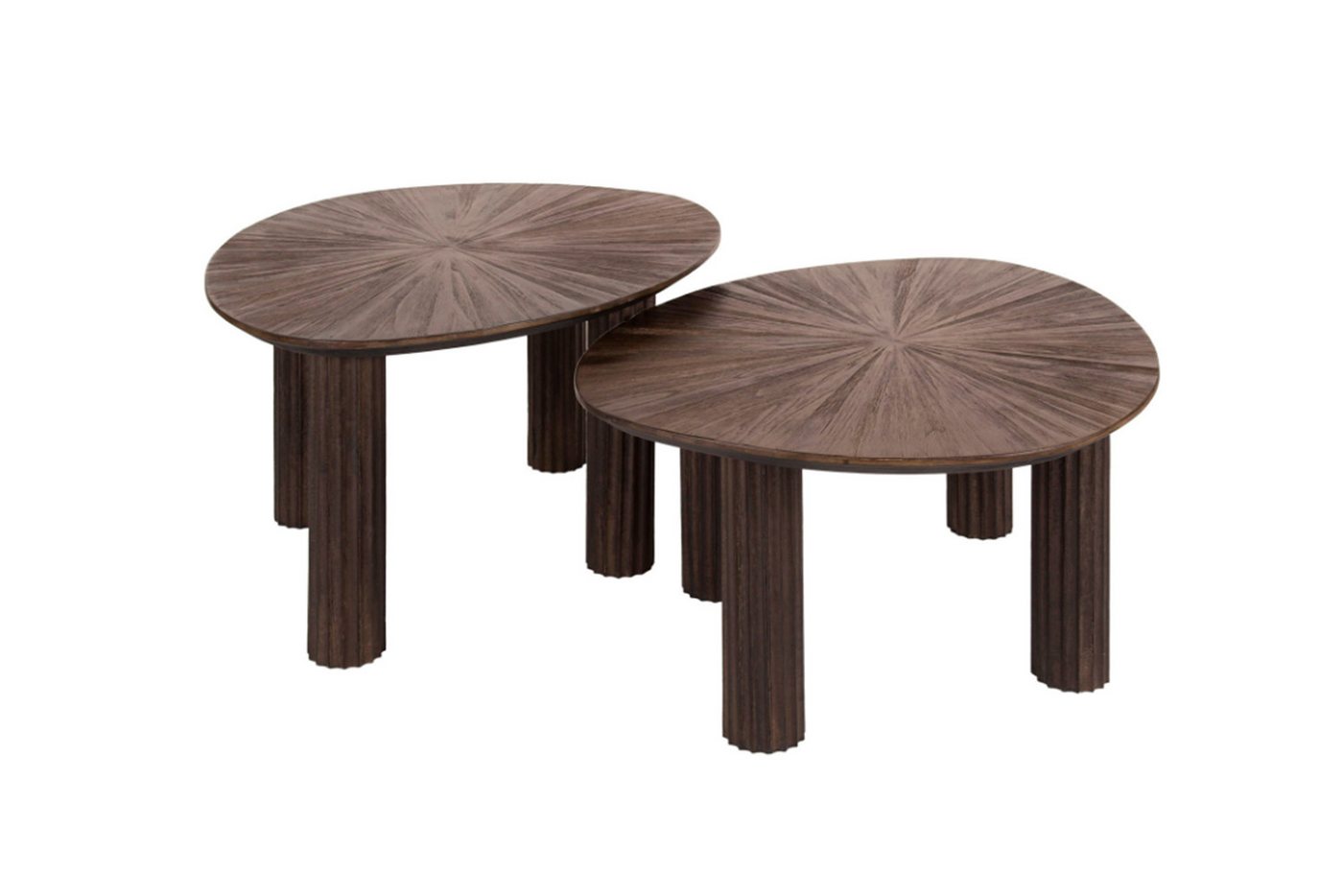 KAWOLA Couchtisch INKA (Set, 2-St), Teakholz braun dreieckig von KAWOLA