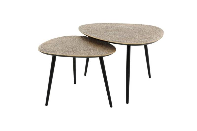 KAWOLA Couchtisch LAUCA (Set, 2-St), Metall bronze dreieckig von KAWOLA