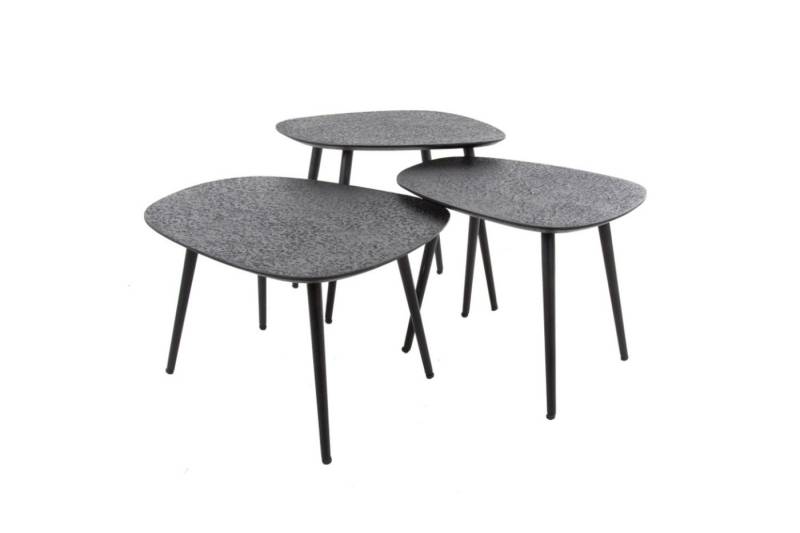 KAWOLA Couchtisch LAUCA (Set, 3-St), Metall schwarz viereckig von KAWOLA