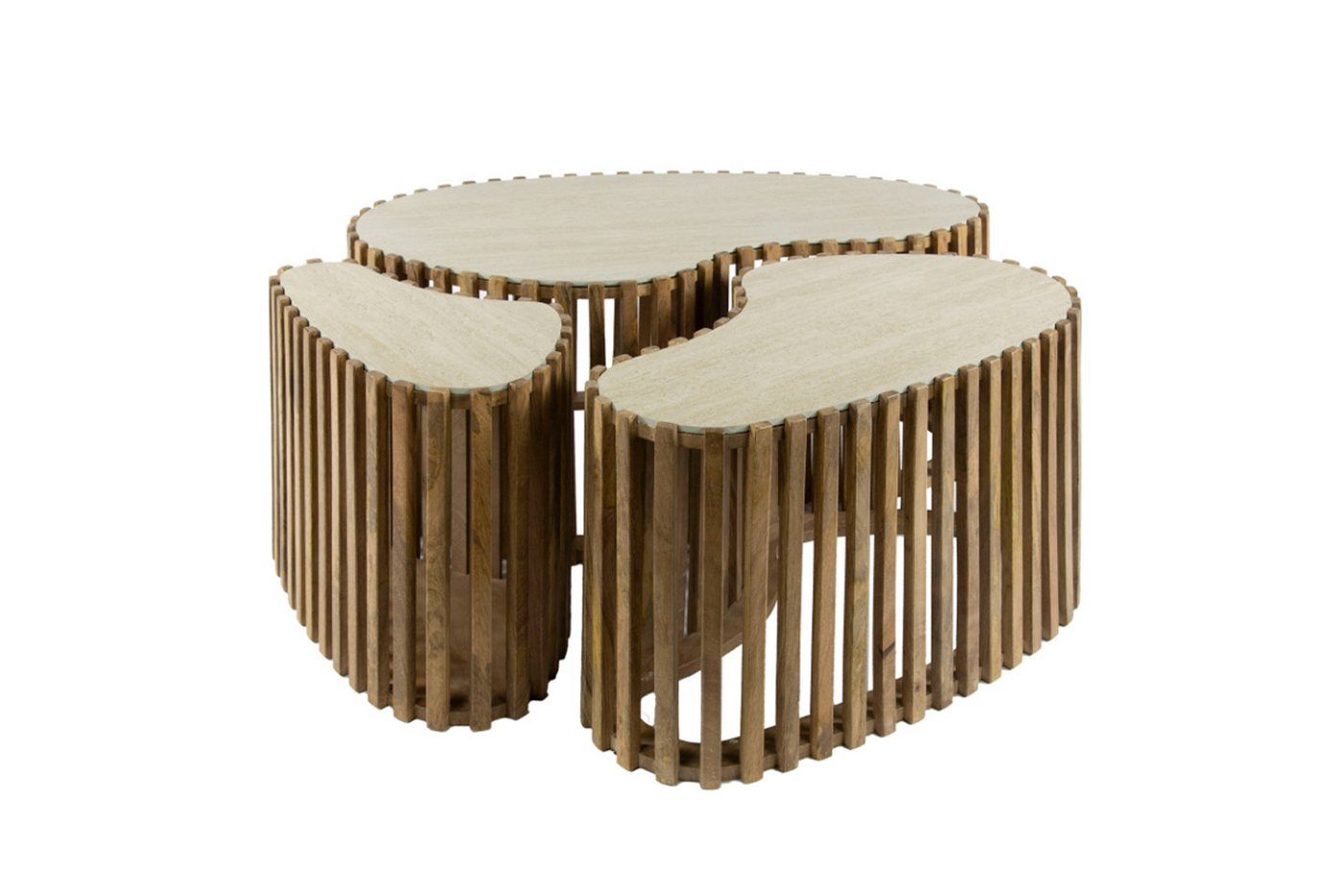 KAWOLA Couchtisch LIMAY (Set, 3-St), Keramik weiß von KAWOLA