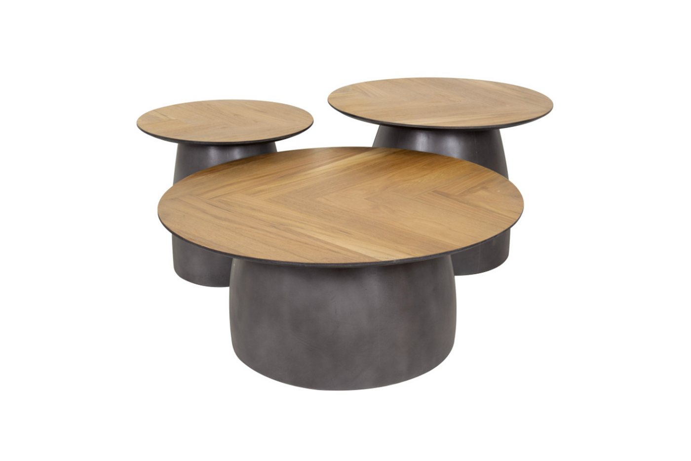 KAWOLA Couchtisch LUJAN (Set, 3-St), Teakholz braun von KAWOLA