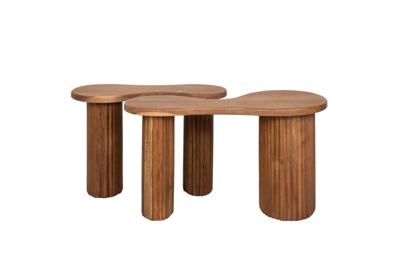 KAWOLA Couchtisch MALIKA (Set, 2-St), Akazie braun von KAWOLA