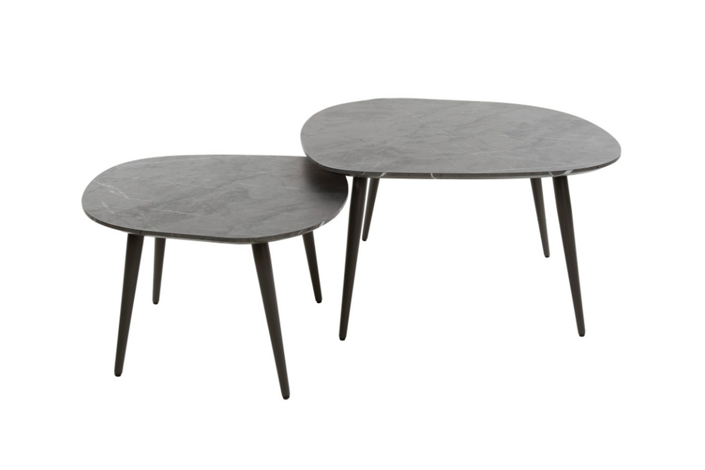 KAWOLA Couchtisch PARANA (Set, 2-St), Holz schwarz oval von KAWOLA