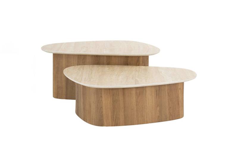 KAWOLA Couchtisch PRETO (Set, 2-St), Keramik weiß dreieckig von KAWOLA