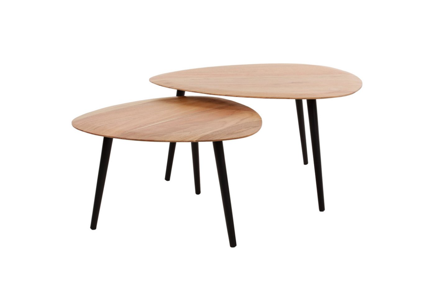 KAWOLA Couchtisch RINA (Set, 2-St), Akazie braun dreieckig von KAWOLA