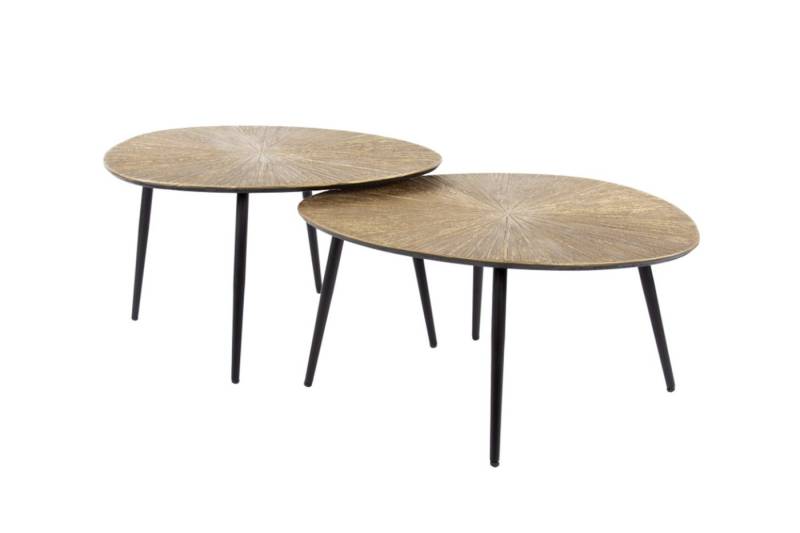 KAWOLA Couchtisch TIBALI (Set, 2-St), Metall bronze oval von KAWOLA