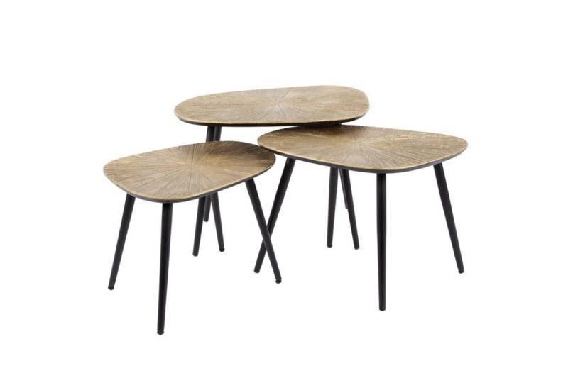 KAWOLA Couchtisch TIBALI (Set, 3-St), Metall bronze viereckig von KAWOLA