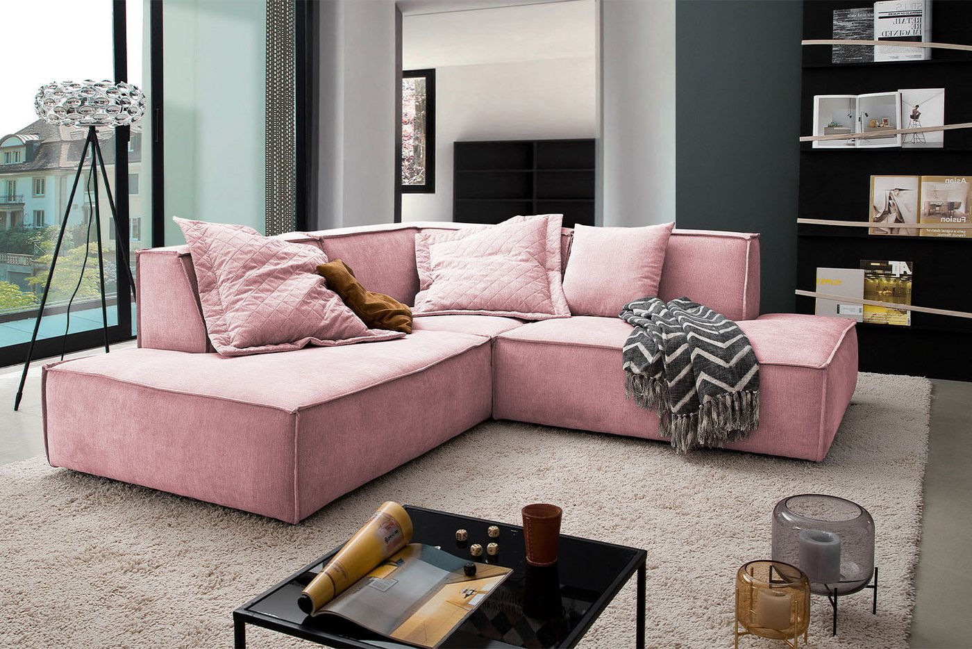 KAWOLA Ecksofa SAMU, Couch L-Form rechts oder links Stoff verschiedene Farben 226x224 cm KAWOLA Ecksofa SAMU, Couch L-Form rechts oder links Stoff verschiedene Farben 226x224 cm von KAWOLA