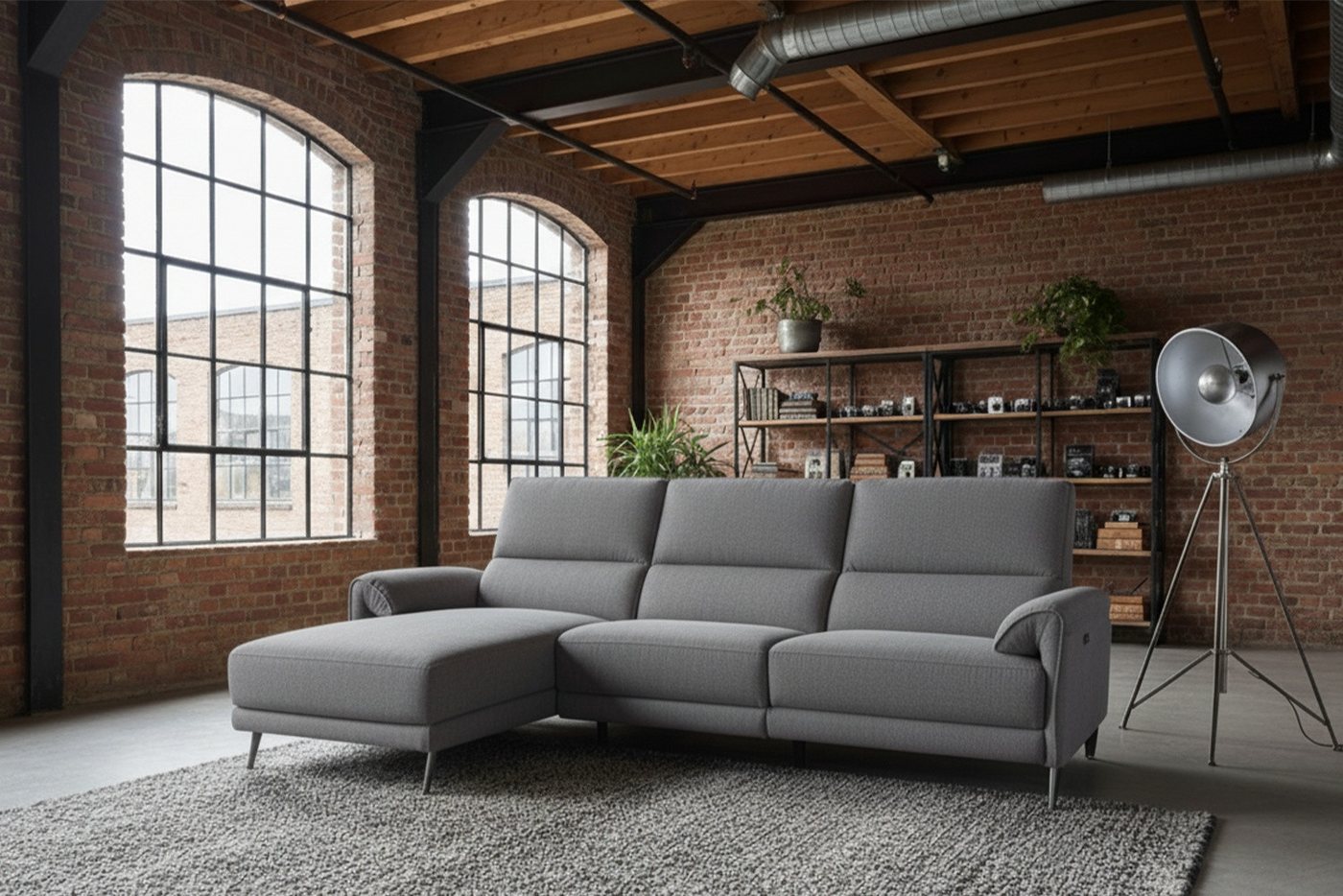 KAWOLA Ecksofa ADRIANA mit Longchair – Entspannung pur – Relaxsofa, Elektrische Liegefunktion, Flachgewebe anthrazit, Wohnzimmercouch KAWOLA Ecksofa ADRIANA mit Longchair – Entspannung pur – Relaxsofa, Elektrische Liegefunktion, Flachgewebe anthrazit, Wohnzimmercouch von KAWOLA