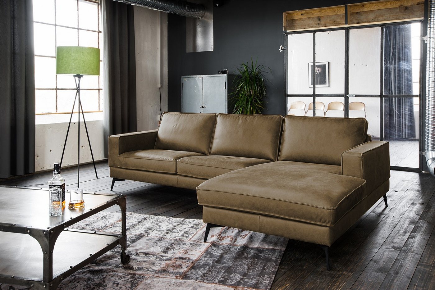 KAWOLA Ecksofa BLOOM, Couch L-Form rechts oder links Leder verschiedene Farben 276x177 cm KAWOLA Ecksofa BLOOM, Couch L-Form rechts oder links Leder verschiedene Farben 276x177 cm von KAWOLA