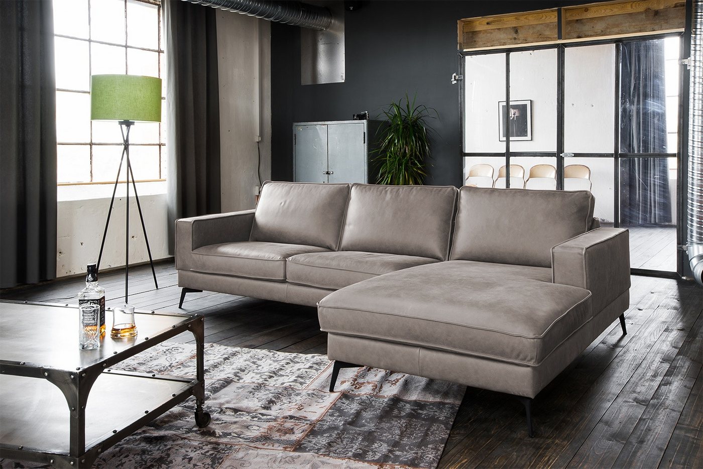 KAWOLA Ecksofa BLOOM, Couch L-Form rechts oder links Leder verschiedene Farben 276x177 cm KAWOLA Ecksofa BLOOM, Couch L-Form rechts oder links Leder verschiedene Farben 276x177 cm von KAWOLA