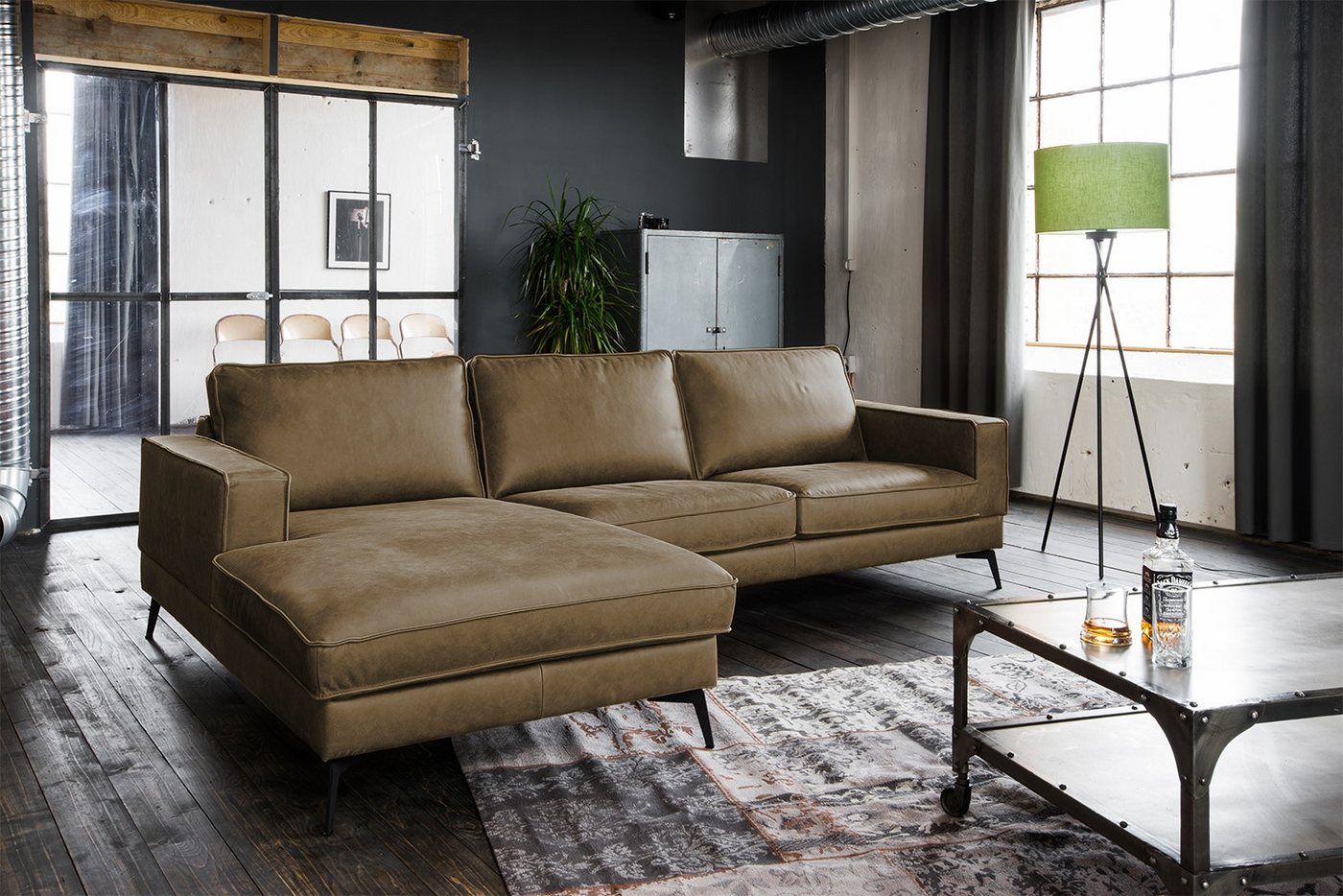 KAWOLA Ecksofa BLOOM, Couch L-Form rechts oder links Leder verschiedene Farben 276x177 cm KAWOLA Ecksofa BLOOM, Couch L-Form rechts oder links Leder verschiedene Farben 276x177 cm von KAWOLA