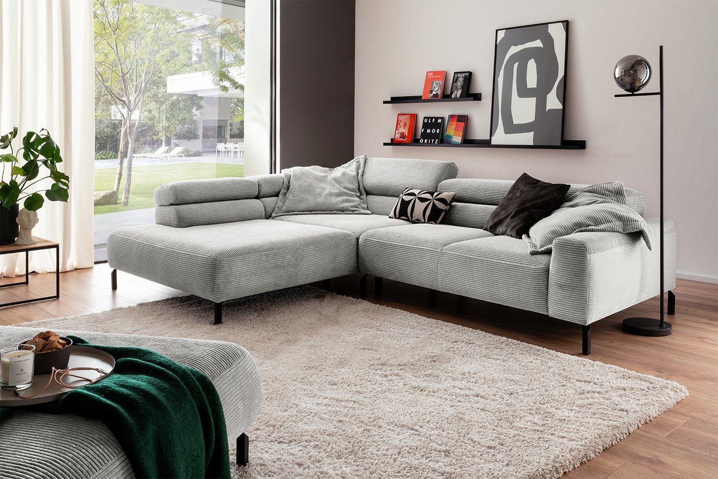 KAWOLA Ecksofa DELIA, L-Form rechts oder links, mit oder ohne Sitzvorzug, Cord KAWOLA Ecksofa DELIA, L-Form rechts oder links, mit oder ohne Sitzvorzug, Cord von KAWOLA