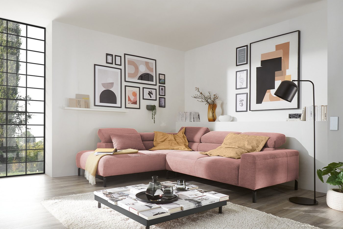 KAWOLA Ecksofa DELIA, L-Form rechts oder links, mit oder ohne Sitzvorzug Feincord 276x219 cm KAWOLA Ecksofa DELIA, L-Form rechts oder links, mit oder ohne Sitzvorzug Feincord 276x219 cm von KAWOLA